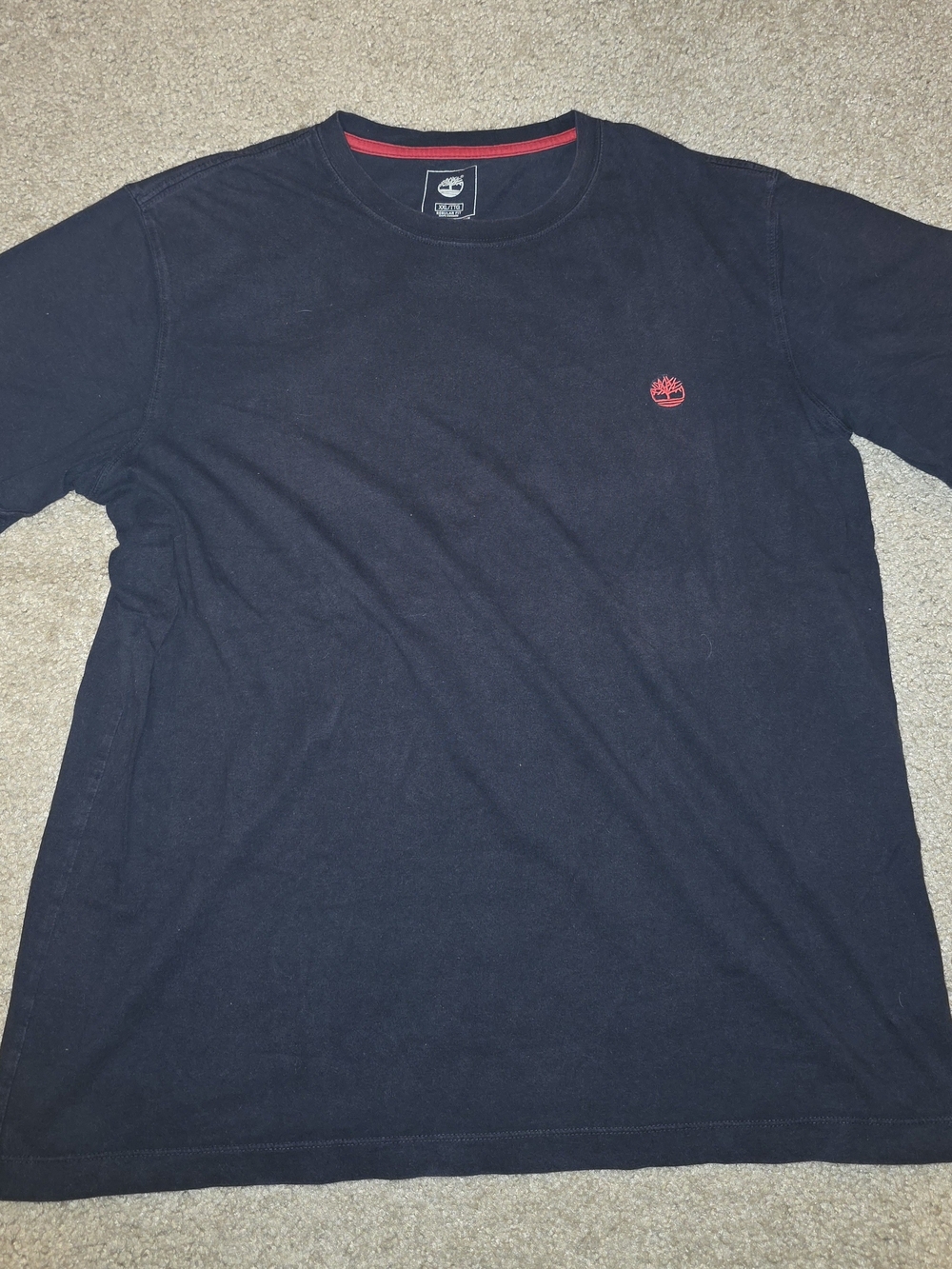 Timberland Earthkeepers Mens XXL Regular Fit Crew Neck Cotton Black Embroidered